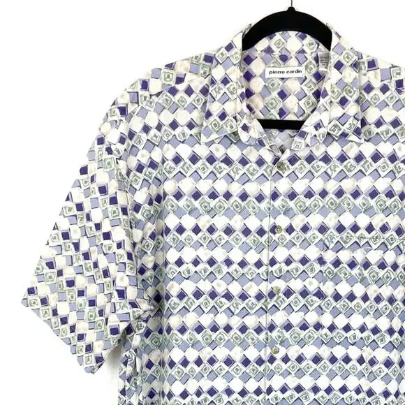 Vintage Pierre Cardin Short Sleeve Shirt XL - Picture 3 of 6